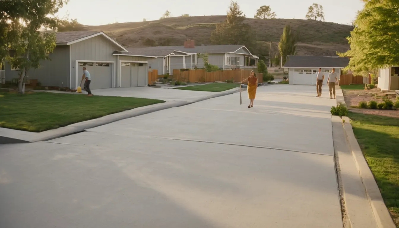 Concrete flatwork in a neighborhood near Ontario